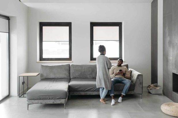 Smart Home Automation Company in New York NYC 5 Motorized shades in modern living room natural light control